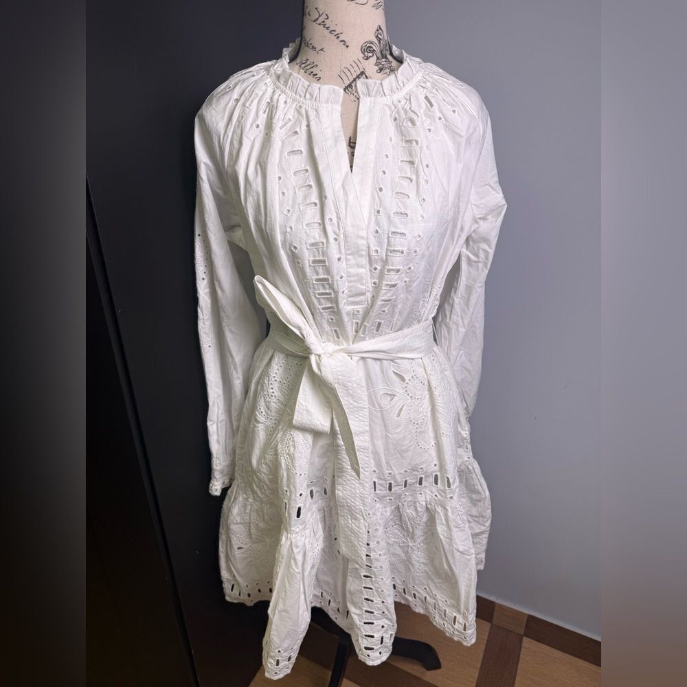RAILS Saylor Cotton Eyelet Tie-Waist Minidress NWT Size M - Picture 13 of 13